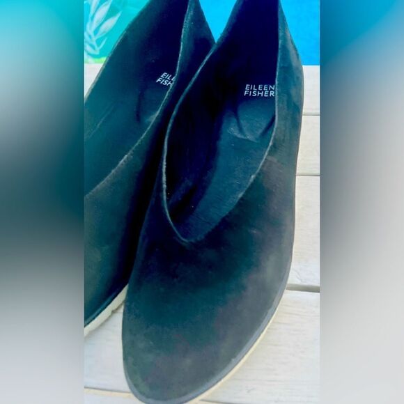 Eileen Fisher Humor Nubuck Sporty Ballet Flats Size 9* - Picture 3 of 11